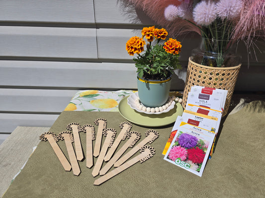 Flower Marker 10pk - Flower Design - Assorted Flowers