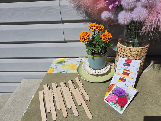 Flower Markers 10pk - Simple & Elegant - Assorted Flowers