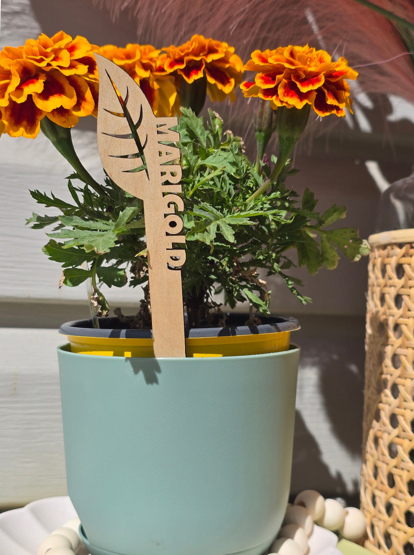 Flower Marker 10pk - Leaf Style - Assorted Flowers