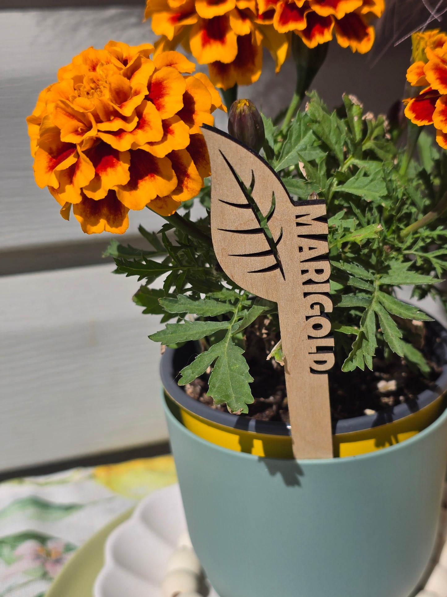 Flower Marker 10pk - Leaf Style - Assorted Flowers